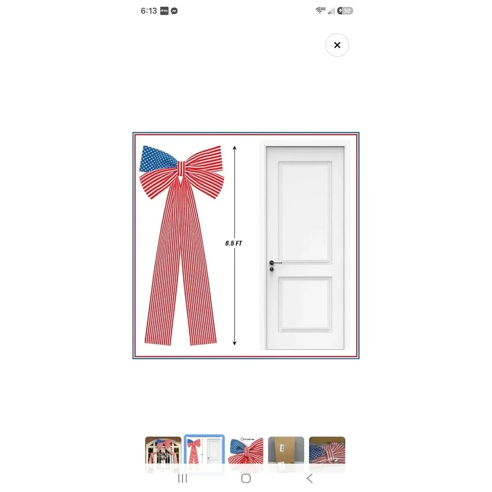 4th of July Decorations Outdoor - 6.5FT Giant Patriotic Bow - Fourth of July ...